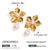 Baroque Flower Flower Stainless Steel Electroplating Stud Earrings