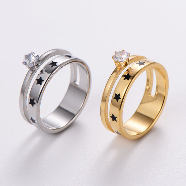 Minimalist Stainless Steel Electroplating Rings