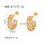 IG Style Checkered Tennis / Diamond Line Geometric Stainless Steel Electroplating Earrings