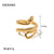 Women IG Style Stainless Steel 18K Gold Plated Rings