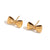 Fashion Bowknot Stainless Steel 18K Gold Plated Stud Earrings