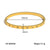 IG Style Ellipse Circle Round Stainless Steel Diamond Inlay Bangles