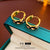 Vintage Retro Women Circle Round Flower Copper Electroplating Earrings