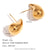 Fashion Circle Geometric Stainless Steel 18K Gold Plated Earrings