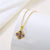 Women Minimalist Geometric Metal Four-leaf Clover Stainless Steel Electroplating Necklaces