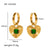 IG Style Circle Heart Tennis / Diamond Line Heart Geometric U-Shape Titanium Steel Electroplating Earrings