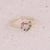 Women Eye Heart Copper Zircon Inlay Rings