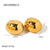 IG Style Round Geometric Stainless Steel 18K Gold Plated Earrings