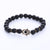 Retro Unisex Vintage Evil Eye Chinese Zodiac Animal Agate Electroplating Beaded Bracelets