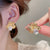 Retro Vintage Flower Flower Copper Zircon Inlay Earrings