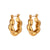 Fashion Stripe Geometric Stainless Steel 18K Gold Plated Earrings