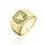 IG Style Women Quadrilateral Geometric Copper Inlay Rings