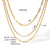 Stripe U-Shape Stainless Steel Electroplating Necklaces