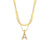 Fashion Letter Number Text Stainless Steel 18K Gold Plated Necklaces