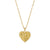 Korean Women Geometric Metal Heart Titanium Steel Diamond Inlay Necklaces