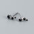 925 Sterling Silver Korean Geometric Silver Diamond Inlay Stud Earrings