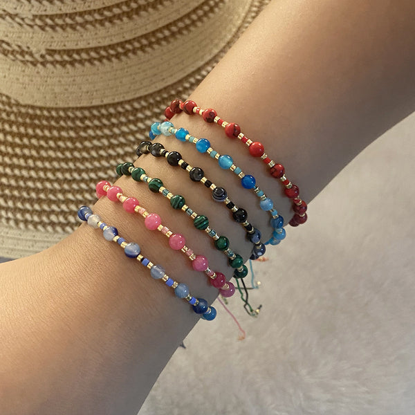 Women Bead Knitting Bracelets