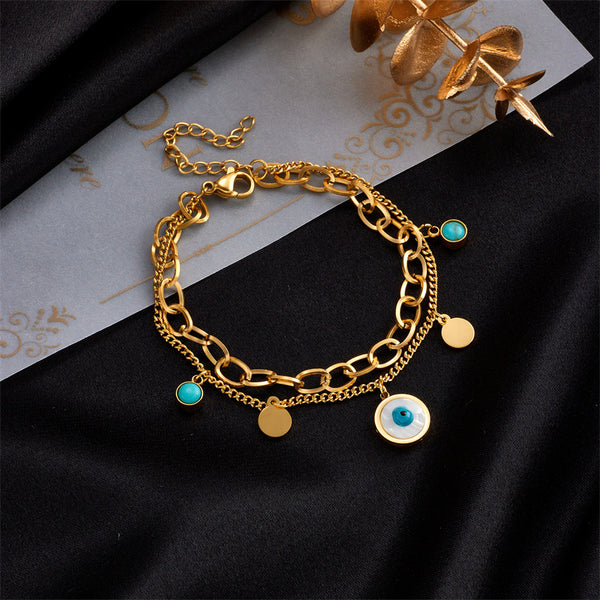 Women Chain Titanium Steel Electroplating Bracelets