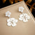 Fashion Flower Flower Stainless Steel Electroplating Earrings