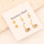 Fashion Heart Electrocardiogram Pentagram Star Stainless Steel Electroplating Earrings