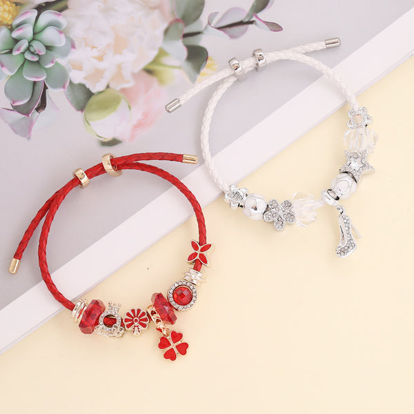 Women Retro Metal Vintage Heart Alloy Electroplating Bracelets