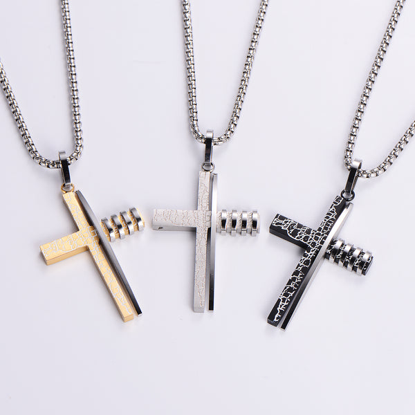 Expressive Cross Stainless Steel Electroplating Pendants