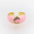 Unisex Diamond Metal Candy Letter Number Text Letter Resin Oil Dripping Rings