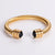 Hip Hop Circle Stainless Steel Zircon Inlay Bangles