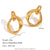 Fashion Heart Bowknot Geometric Stainless Steel 18K Gold Plated Earrings