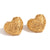 Fashion Heart Stainless Steel 18K Gold Plated Stud Earrings