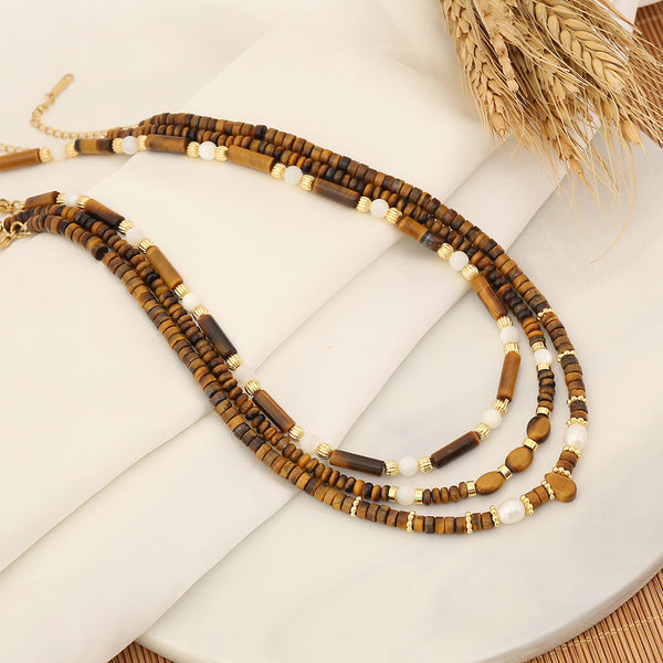 Droplet Tiger Eye Handmade Necklaces