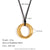 Fashion Round Circle Geometric Stainless Steel 18K Gold Plated Necklaces