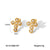 IG Style Cross Geometric Stainless Steel Pearl Inlay Earrings