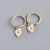 925 Sterling Silver Elegant Heart Heart Silver Diamond Inlay Stud Earrings