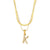 Fashion Stripe Number Text Letter Stainless Steel 18K Gold Plated Necklaces