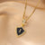 Moderate Luxury Letter Geometric Titanium Steel 18K Gold Plated Necklaces