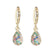 Droplet Cosmos Droplet Zircon Diamond Inlay Stud Earrings