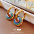 Women Baroque Circle Geometric Copper Electroplating Earrings