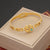 Expressive Petal Stainless Steel Electroplating Bangles