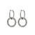 Minimalist Elegant Women Star Hollow Geometric Metal Geometric Zircon Earrings