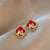 Fashion Dragon Chinese Zodiac Animal Zircon Electroplating Earrings