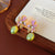 Medieval Flower Geometric Flower Copper Oil Dripping Earrings