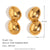 Fashion Round Circle Geometric Stainless Steel 18K Gold Plated Earrings