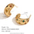 Fashion Circle Geometric Stainless Steel 18K Gold Plated Earrings