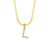 Fashion Stripe Number Text Letter Stainless Steel 18K Gold Plated Necklaces