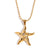 Fashion Starfish Geometric Stainless Steel Electroplating Necklaces