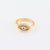 Women Diamond Metal Rainbow Irregular Snake Eye Zircon Rings