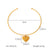 IG Style Bowknot Circle Heart Bowknot Geometric Heart Stainless Steel Electroplating Necklaces