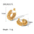 IG Style Double Circle Irregular Geometric Stainless Steel 18K Gold Plated Earrings