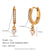 Fashion Balloon Pentagram Heart Droplet Geometric Stainless Steel 18K Gold Plated Earrings